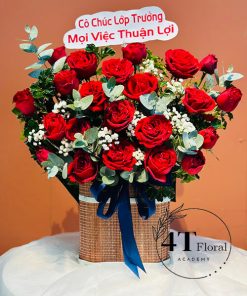 Giỏ hoa hồng đỏ đẹp - GH180