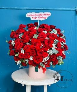 Giỏ hoa hồng đỏ khổng lồ - GH236