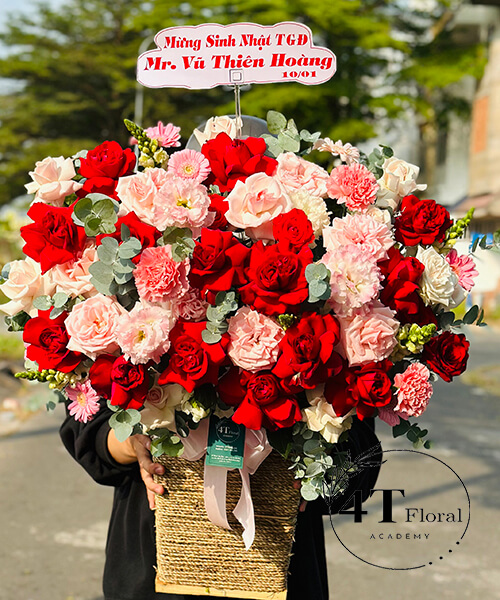 giỏ hoa hồng nhập