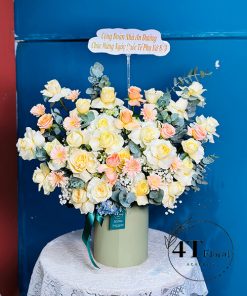 Giỏ hoa hồng shimer - GH157