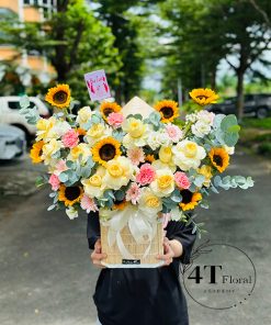 Giỏ hoa phong cách bay bổng - GH230