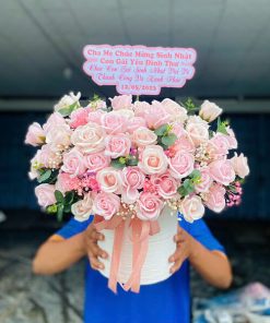 Giỏ hoa sáp khai trương - HS98