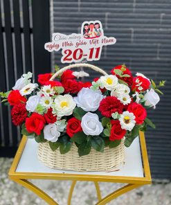 Giỏ hoa sáp phong cách - HS93