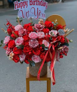 Giỏ hoa sáp tình yêu - HS87