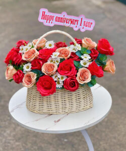 Giỏ hoa sáp xinh - HS04