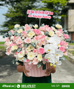 Giỏ hoa tặng sinh nhật nữ - GH408