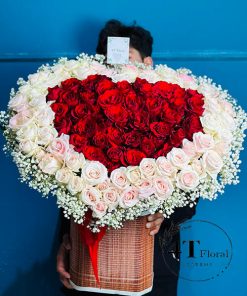 Giỏ hoa hình trái tim khổng lồ - GH104