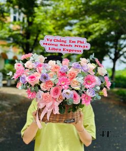 Giỏ hoa tươi đẹp - GH218
