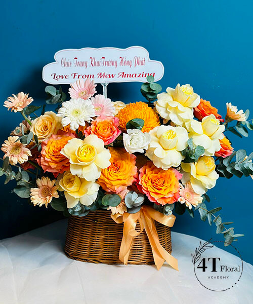 giỏ hoa tươi đẹp