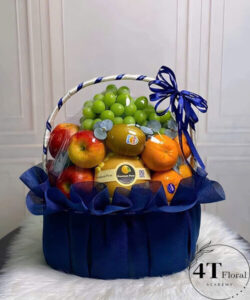 Giỏ trái cây kèm hoa tặng sinh nhật sếp - TC101