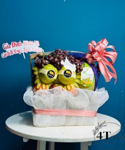 Giỏ trái cây dưa lưới mix táo và lê - TC107