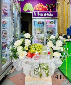 Giỏ trái cây mix hoa tặng sinh nhật - TC99