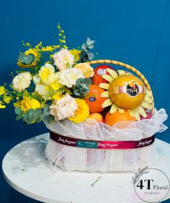 Giỏ trái cây mix hoa xinh - TC45