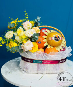 Giỏ trái cây mix hoa xinh - TC45