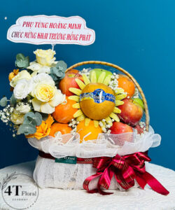 Giỏ trái cây mix hồng vàng - TC43