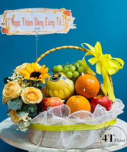Giỏ trái cây nhập khẩu tone vàng - TC31