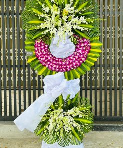 Hoa chia buồn màu tím hai tầng - HV06