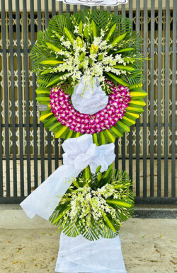 Hoa chia buồn màu tím hai tầng - HV06