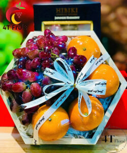 Giỏ trái cây cam và nho - TC10