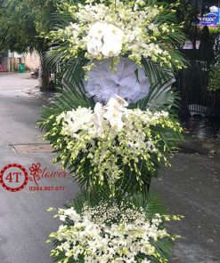 Kệ hoa chia buồn ba tầng to đẹp - HV23