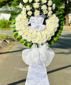 Kệ hoa chia buồn cúc trắng - HV24