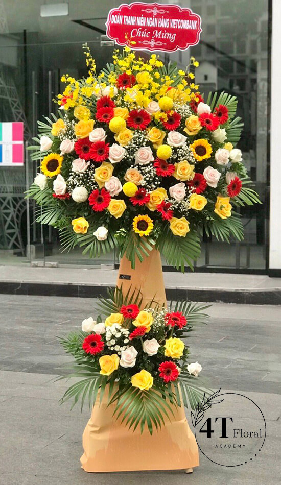 kệ hoa chúc mừng ngày thành lập