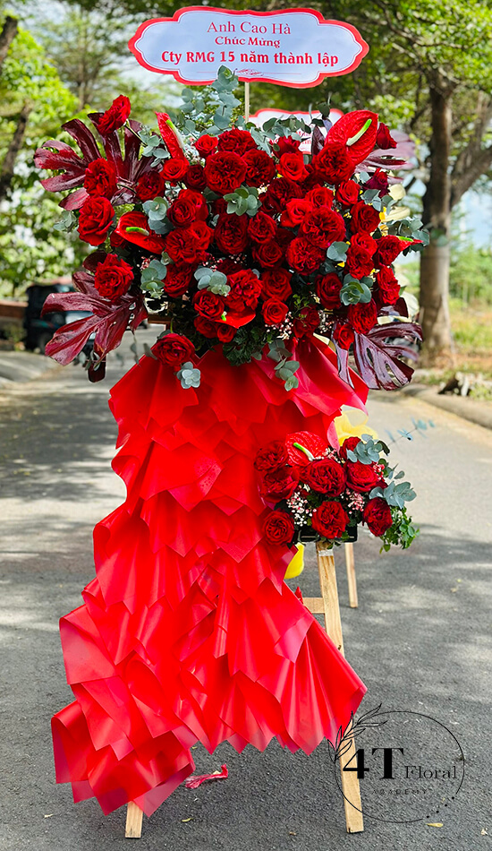 kệ hoa chúc mừng ngày thành lập cty