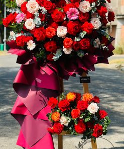 Kệ hoa hai tầng nhiều hoa - HK64