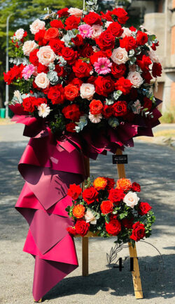 Kệ hoa hai tầng nhiều hoa - HK64