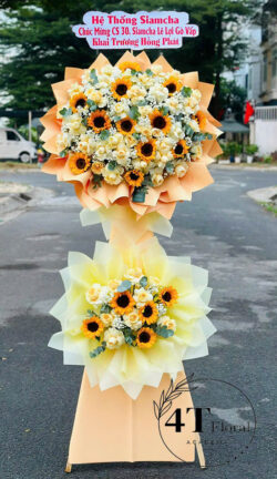 Kệ hoa khai trương hai tầng - HK130