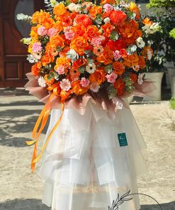 Kệ hoa khai trương màu cam - HK48