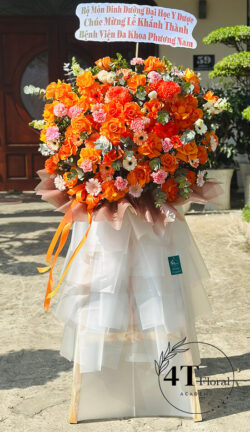 Kệ hoa khai trương màu cam - HK48