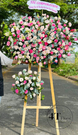 Kệ hoa khổng lồ tone hồng - HK39