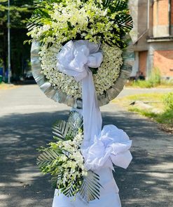 Kệ hoa lan thái hai tầng chia buồn - HV45