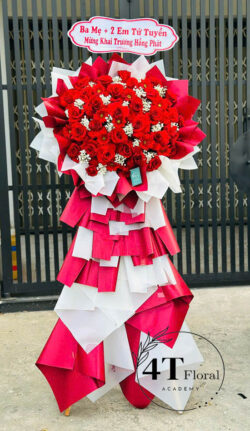 Kệ hoa màu đỏ đẹp - HK131