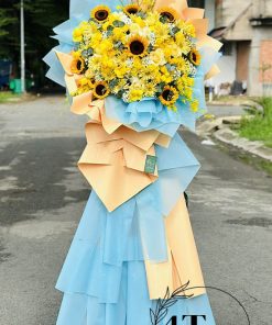 Kệ hoa màu vàng một tầng - HK132