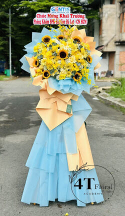 Kệ hoa màu vàng một tầng - HK132