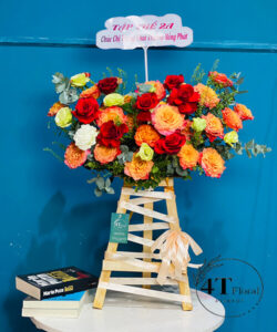 Kệ hoa mini tone cam - GH100