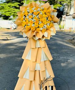 Kệ hoa một tầng màu vàng - HK33