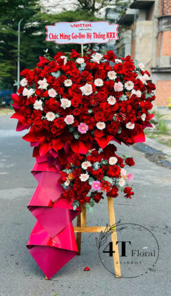 Kệ hoa tone đỏ nổi bật - HK133