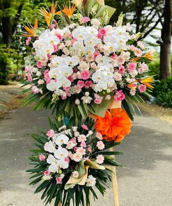 Kệ hoa tone hồng trắng đẹp nhất - HK109