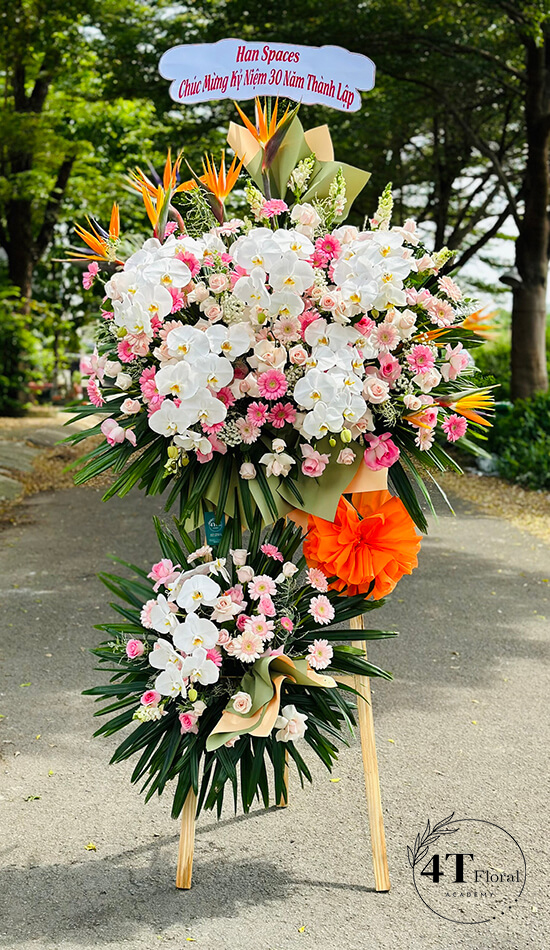 Kệ hoa tone hồng trắng đẹp nhất