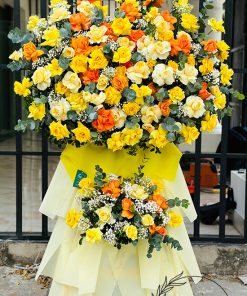 Kệ hoa tone vàng cam - HK24