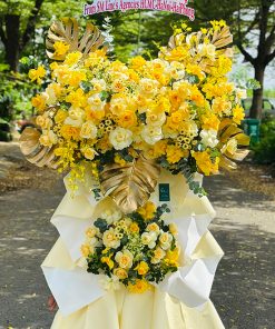 Kệ hoa tone vàng hiện đại - HK108