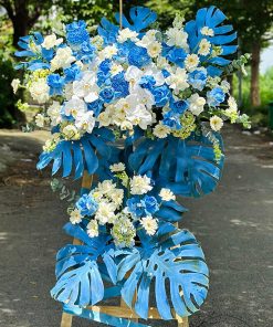 Kệ hoa tone xanh dương hiện đại - HK105