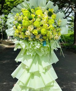 Kệ hoa tone xanh lá hiện đại - HK110