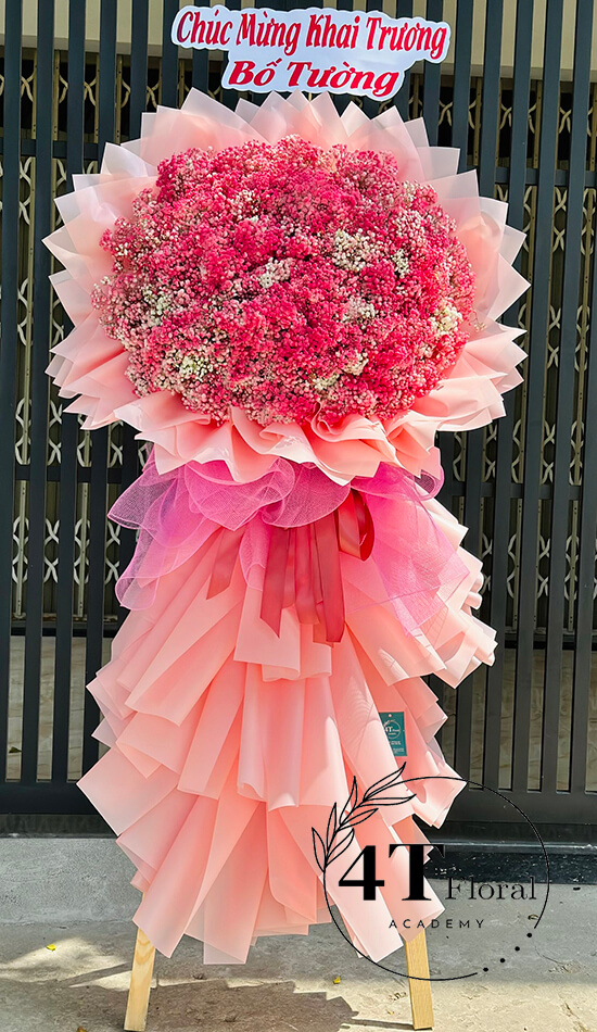 kệ hoa tươi baby hồng