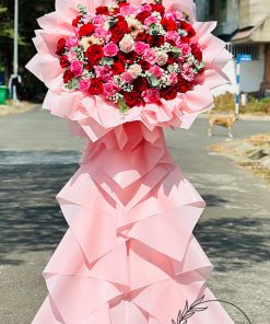 Kệ hoa tươi chúc mừng một tầng - HK18