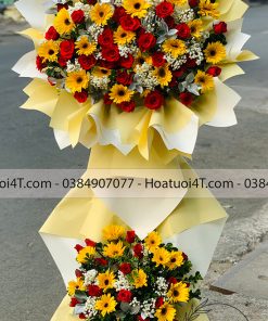 Kệ hoa tươi hai tầng sặc sỡ - HK13