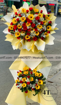 Kệ hoa tươi hai tầng sặc sỡ - HK13